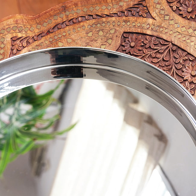 槌目付き 銅装飾のロイヤルターリー(カレー大皿：直径約31cm) 3 - 拡大写真です