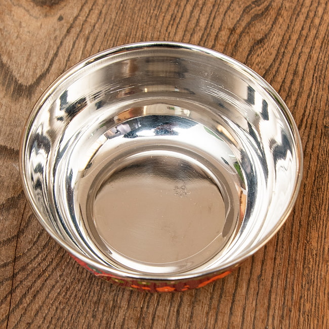 手描きカシミールペイントのカトリ・カレー小皿[直径：10cm x 高さ：4cm ] - ピンクペイズリー 4 - 内側を見てみました。