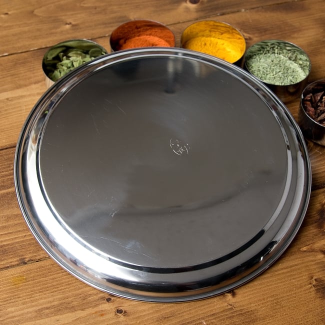 カレー大皿 No.12 [約28cm]-重ね収納ができるタイプ 4 - 裏面はスッキリシンプルです。