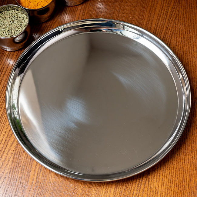 カレー大皿 [25cm]-重ね収納のできるタイプ 2 - 上からの写真です
