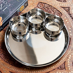 【ターリーセット】カレー大皿1枚とカレー小皿3枚セットの商品写真