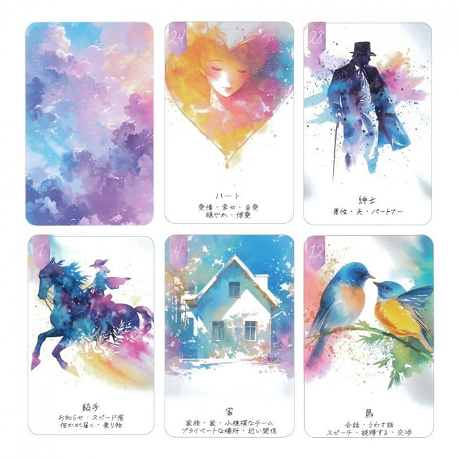 セレスティアル・ウォーターズ・ルノルマン - Celestial Waters Lenormand 3 - 箱の裏面