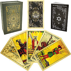 ユニバーサルウェイトタロット　ゴールド版　箱グレー- Universal Weighted Tarot Gold Edition Box Grayの商品写真