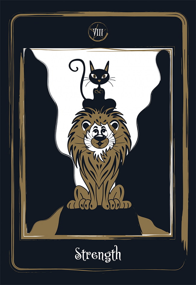 金の黒猫タロット - gold black cat tarot 2 - カードの大きさはこのくらいです