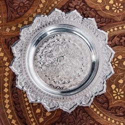 【6個セット】タイのお供え入れ 飾り皿 - 直径：約18.5cm の写真