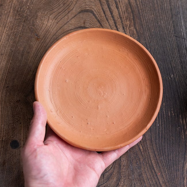 【3個セット】スリランカ伝統の素焼き小皿 テラコッタ製 直径：16cm程度 10 - とても良い雰囲気