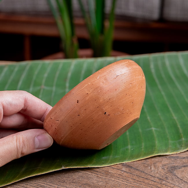 【3個セット】パリップボウル スリランカ伝統の素焼き食器 テラコッタ製  直径10.5cm程度 6 - 横からの写真です