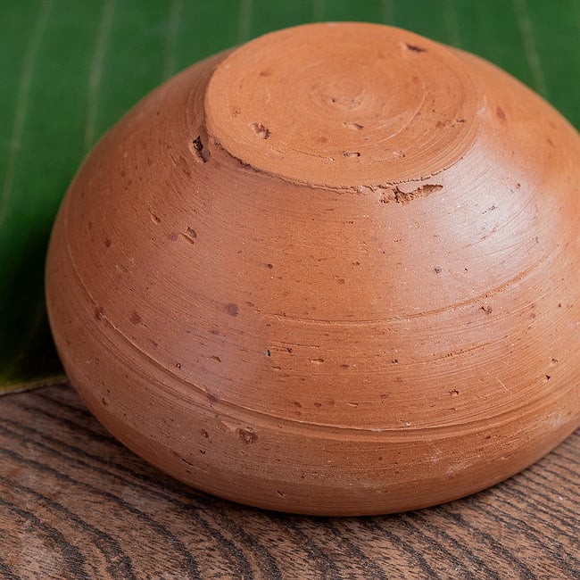 【3個セット】パリップボウル スリランカ伝統の素焼き食器 テラコッタ製  直径10.5cm程度 8 - 拡大写真です