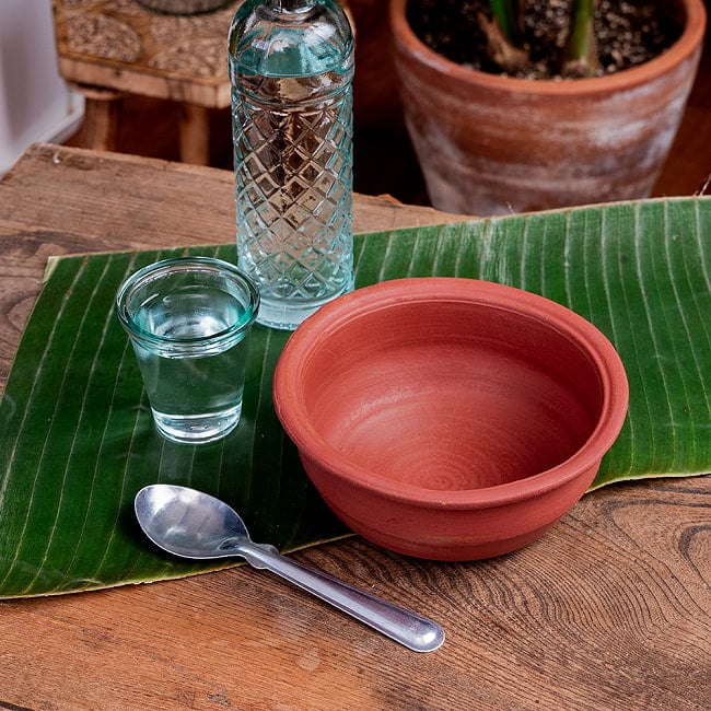 【3個セット】ワラン - スリランカ伝統の素焼き鍋 walang テラコッタ製 直径17.5cm程度 3 - やさしい風合いで食卓を彩ります