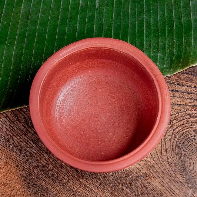 【3個セット】ワラン - スリランカ伝統の素焼き鍋 walang テラコッタ製 直径17.5cm程度 4 - 上からの写真です