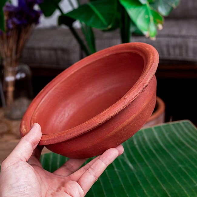 【3個セット】ワラン - スリランカ伝統の素焼き鍋 walang テラコッタ製 直径21cm程度 10 - とても良い雰囲気