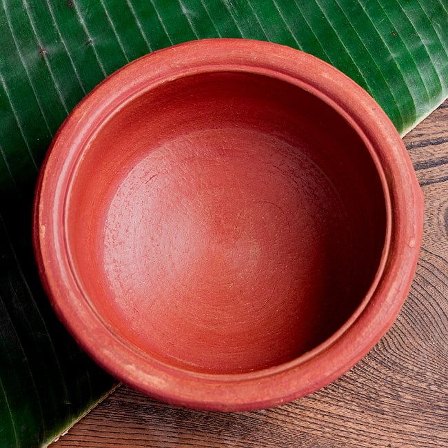 【3個セット】ワラン - スリランカ伝統の素焼き鍋 walang テラコッタ製 直径21cm程度 4 - 上からの写真です