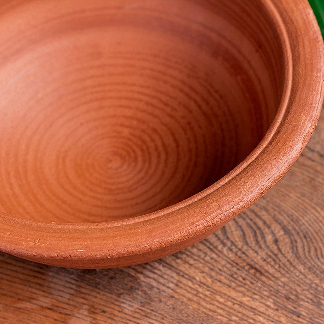 【3個セット】ワラン - スリランカ伝統の素焼き鍋 walang テラコッタ製 直径22cm程度 6 - 別の角度から
