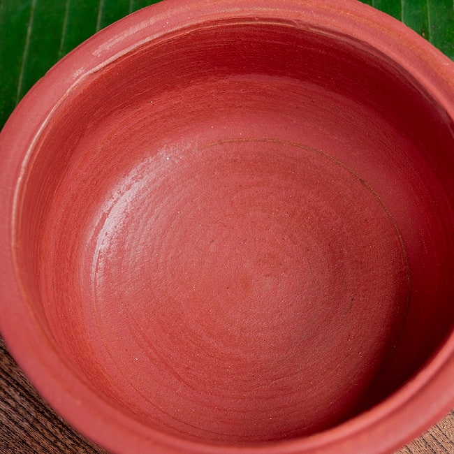 【3個セット】ワラン - スリランカ伝統の素焼き鍋 walang 蓋付き テラコッタ製 直径17.5cm程度 11 - 拡大写真です