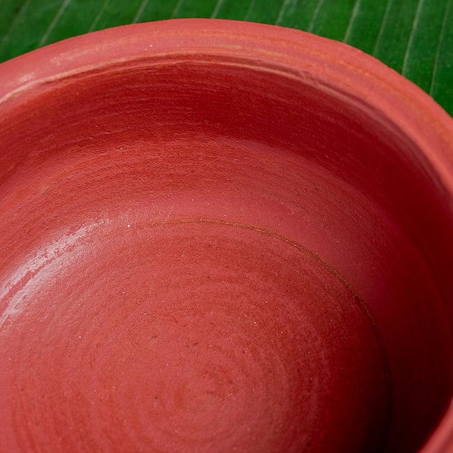 【3個セット】ワラン - スリランカ伝統の素焼き鍋 walang 蓋付き テラコッタ製 直径17.5cm程度 12 - 縁の写真です
