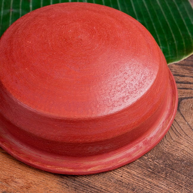 【3個セット】ワラン - スリランカ伝統の素焼き鍋 walang 蓋付き テラコッタ製 直径25cm程度 15 - 拡大写真です