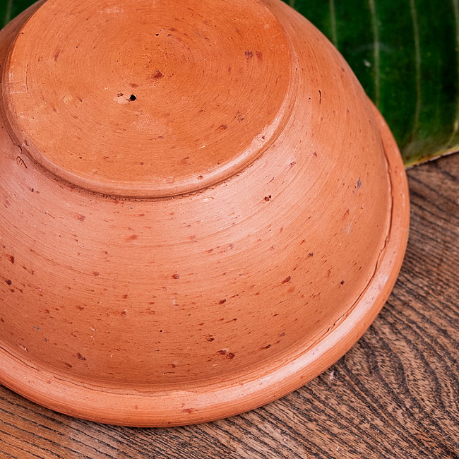 【3個セット】ミドルボウル スリランカ伝統の素焼き食器 テラコッタ製 直径15cm程度 10 - 拡大写真です
