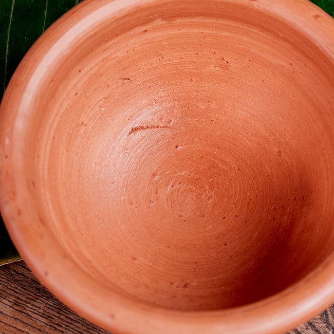 【3個セット】ミドルボウル スリランカ伝統の素焼き食器 テラコッタ製 直径15cm程度 5 - 拡大写真です