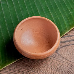 【3個セット】パリップボウル スリランカ伝統の素焼き食器 テラコッタ製  直径10.5cm程度の写真