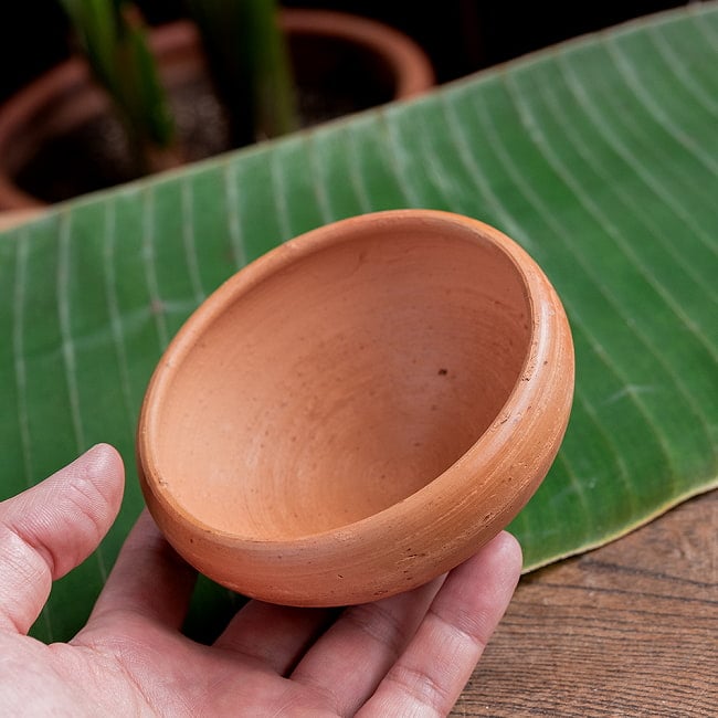 パリップボウル スリランカ伝統の素焼き食器 テラコッタ製  直径10.5cm程度 9 - とても良い雰囲気