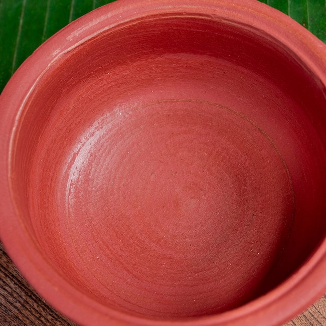 ワラン - スリランカ伝統の素焼き鍋 walang テラコッタ製 直径17.5cm程度 5 - 拡大写真です
