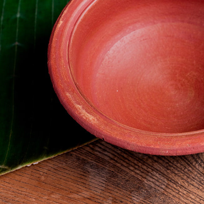 ワラン - スリランカ伝統の素焼き鍋 walang テラコッタ製 直径21cm程度 6 - 別の角度から