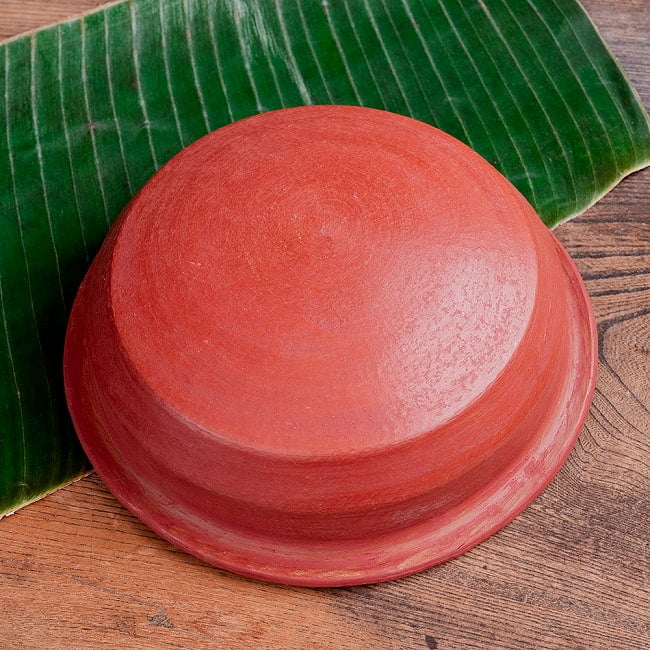 ワラン - スリランカ伝統の素焼き鍋 walang テラコッタ製 直径25cm程度 8 - 裏面の写真です
