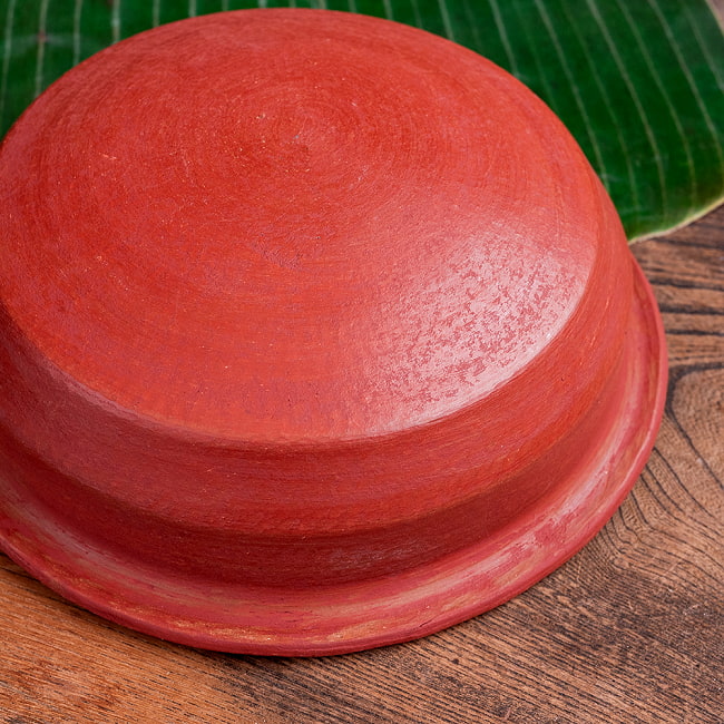 ワラン - スリランカ伝統の素焼き鍋 walang テラコッタ製 直径25cm程度 9 - 拡大写真です