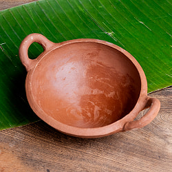 【10個セット】ワラン - スリランカ伝統の素焼き鍋 取っ手付き walang テラコッタ製 直径：20.5cm程度の写真