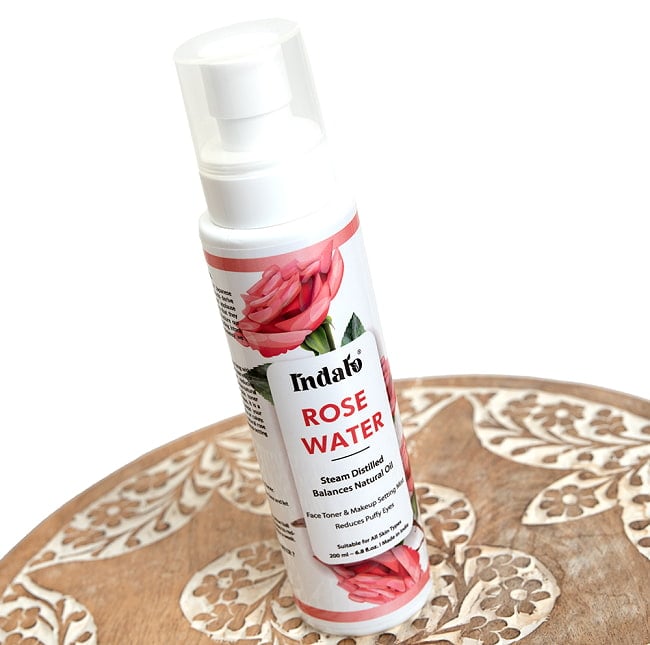 インダロ ローズウォーター[Rose Water] - 全身用化粧水 200ml 2 - 斜めから撮影しました