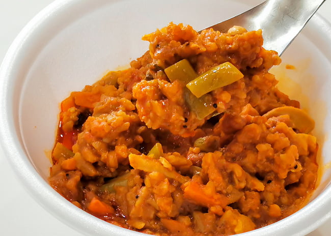 Bisibele Bhath - 豆とスパイスの炊き込みご飯 3 - 実際に中を開けてみました