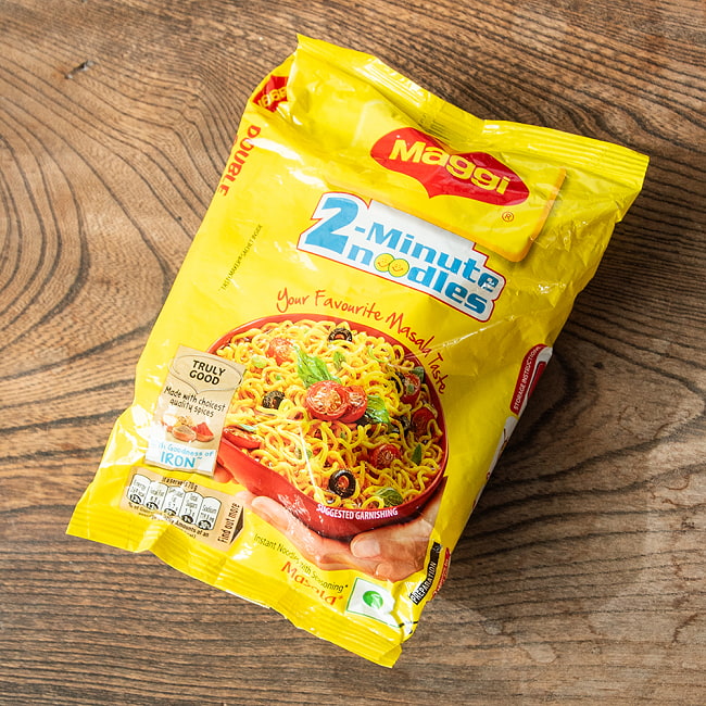 インドの屋台ヌードル マサラ味 インスタント 2人前 Maggi 2 - パッケージ写真