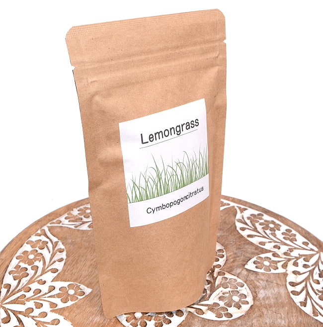 レモングラス ハーブティー Lemongrass Herb Tea 30g【石垣島アーユルヴェーダ農園 もだま工房】 2 - 斜めから撮影しました