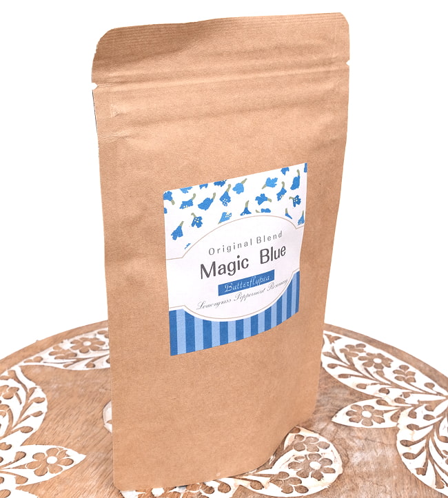 マジックブルー ハーブティー Magic Blue Herb Tea 15g【石垣島アーユルヴェーダ農園 もだま工房】 2 - 斜めから撮影しました