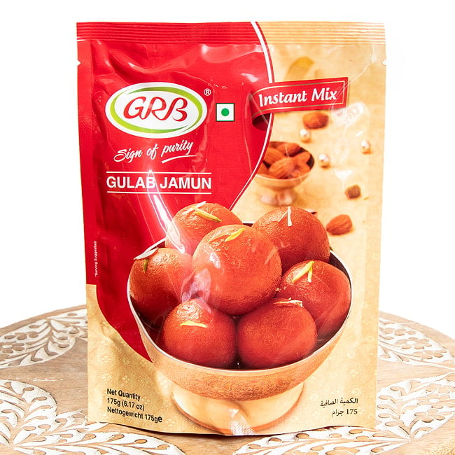 インドお菓子  グラブジャムンの素 -Gulab Jamun Instant Mix 175g【GRB】の写真インド料理,インド,インド軽食,料理の素,グラブジャム,インド スイーツ