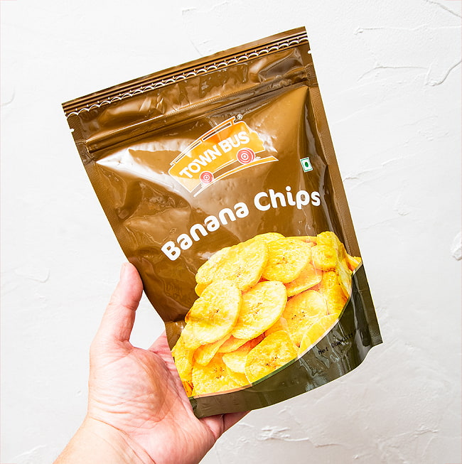 南インドの甘くないおやつ バナナチップス Banana Chips 170g【TOWNBUS】 3 - たっぷりあります。