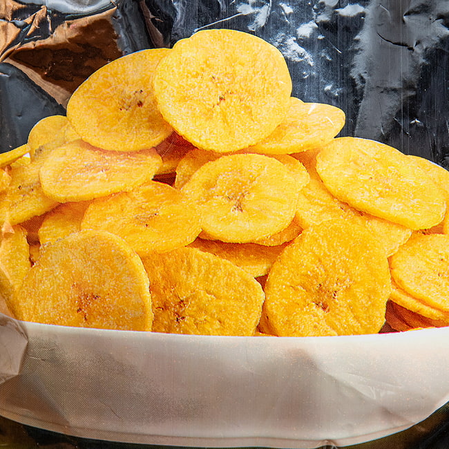 【Udupi Munch】南インドの甘くないおやつ バナナチップス Yellow Banana Chips（Plantain Chips） 150g 2 - 内容例