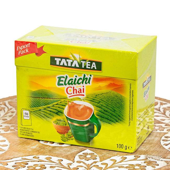 カルダモンチャイ TATA TEA Elaichi ティーバッグ50包の写真インドのお茶,インド,チャイ用,茶葉,CTC,茶