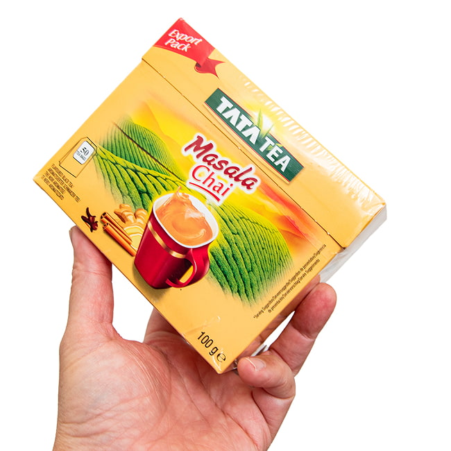 マサラチャイ TATA TEA MASALA ティーバッグ50包 3 - これくらいのサイズ感です。