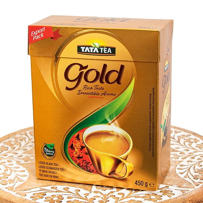 タタティー ゴールド TATA TEA GOLD 450g 約150杯分の写真インドのお茶,インド,チャイ用,茶葉,CTC,茶