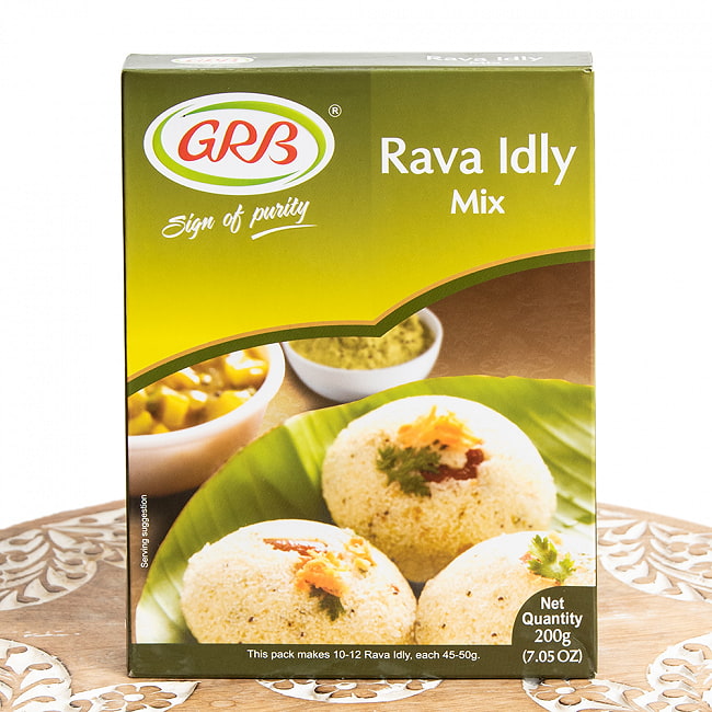 南インドの軽食 ラヴァイドゥリの素 200g Rava Idly Mix【GRB】の写真ティファン,イドゥリ,ドーサ,サンバル,チャトニ