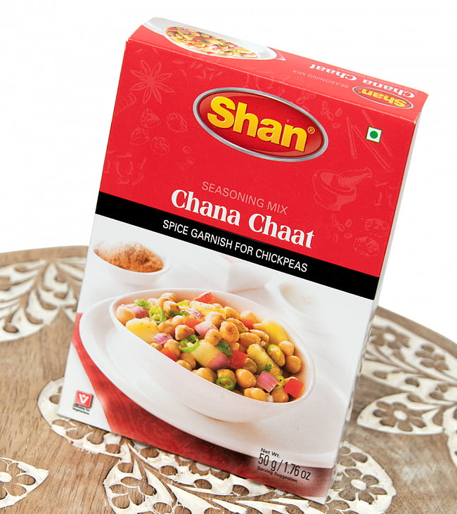 チャナ チャート(Chana Chaat) スパイス ミックス - 50g 【Shan】 3 - 斜めから撮影しました