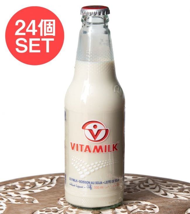 【送料無料・24個セット】豆乳 VITAMILK （バイタミルク） 瓶入り[300ml]の写真1枚目です。セット,タイ,豆乳,バイタミルク,ビタミルク