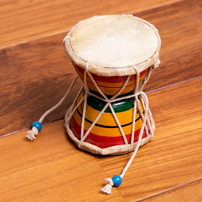 ダムルー 小 シヴァのでんでん太鼓の写真ダムルー,インド　打楽器,打楽器,民族楽器