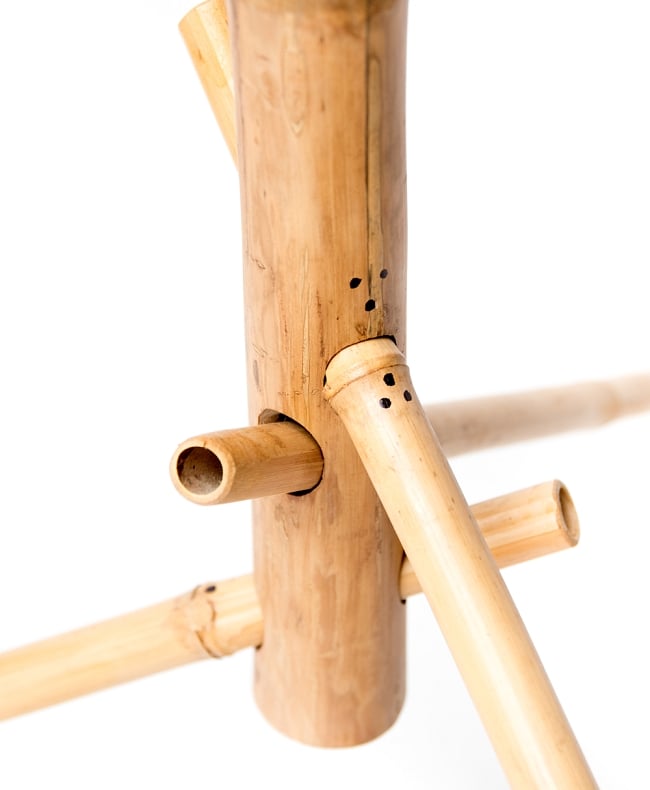 ベトナムの竹琴（トルン） 約130cm 8 - 組み立てが一見難しそうですが、同じマークが向かい合うように嵌めると、簡単に組み立てられます。