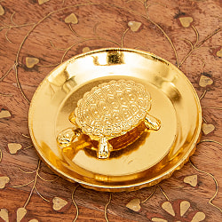 インド風水のプレート（kachwa plate） - 金の商品写真