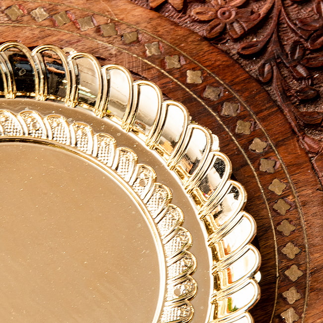 【約14.5cm】インドの礼拝皿 プージャターリー シンプル 2 - 細部を見てみました。