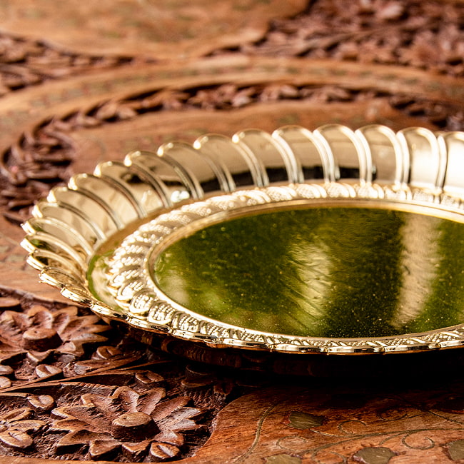 【約14.5cm】インドの礼拝皿 プージャターリー シンプル 4 - インテリアにもぴったりですね。