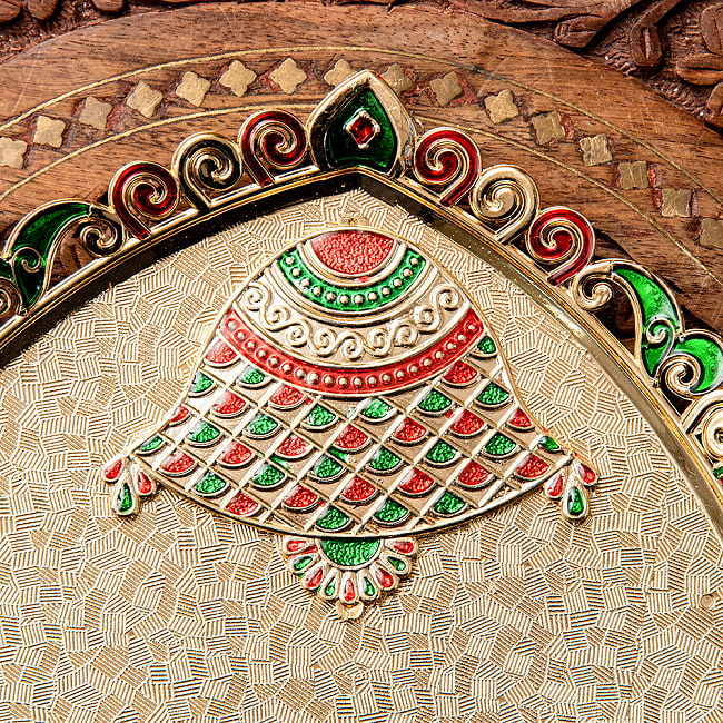 インドの礼拝皿 プージャターリー エレファント 2 - 細部を見てみました。