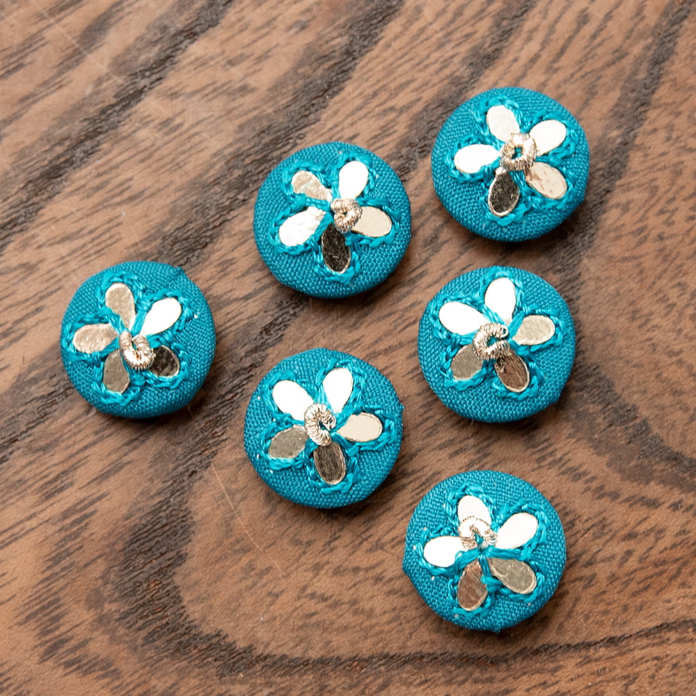 6個入】インドの小さなくるみボタン キラキラお花 の通販 - TIRAKITA.COM
